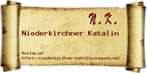 Niederkirchner Katalin névjegykártya