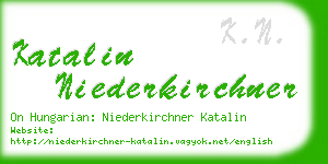 katalin niederkirchner business card